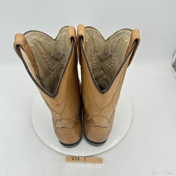 Botas Jaca Men Size MEX 28.5 EE US 10.5 Brown Leather Cowboy Western Boot - Picture 9 of 14